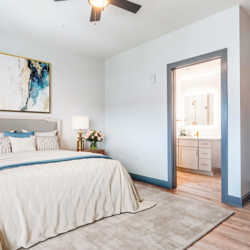 Bedroom options to fit every lifestyle bedroom with bed and wall art