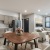 kitchen with dining table and seating